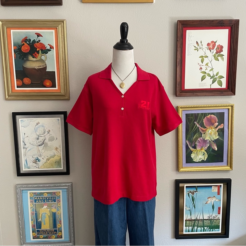 NWT NASCAR Red Polo-Style Top